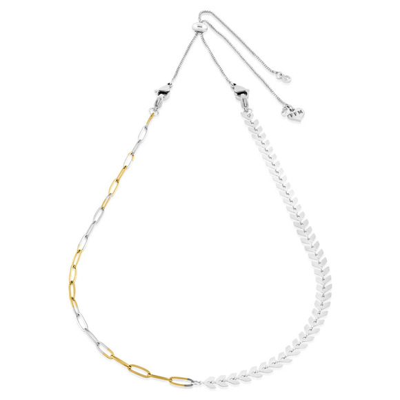 Ombre Paperclip & Herringbone Necklace - Picture 1 of 3